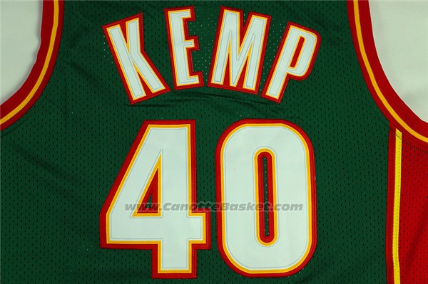 Maglia Seattle SuperSonics Shawn Kemp #40 Historic Retro Verde